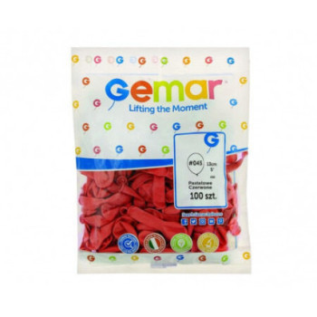 100 Balões Latex Gemar - 5" , 13cm , Red