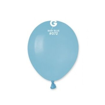 10 Balões latex gemar 5" - 13cm- Baby Blue