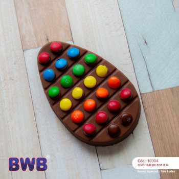 Forma de chocolate especial 3 partes ovo pop it M