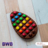 Forma de chocolate especial 3 partes ovo pop it M