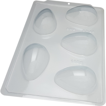 Forma de chocolate especial 3 partes - ovo 100g