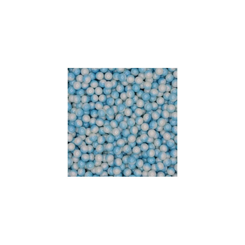 Perolas multicolor azul e branco 65gr