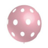 Saco com Balão Rosa com Bolinhas Brancas