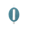 Vela Azul Tiffany Glitter 9,5cm nº 0