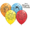 5 balões latex Qualatex Winnie the Pooh 12 polegadas