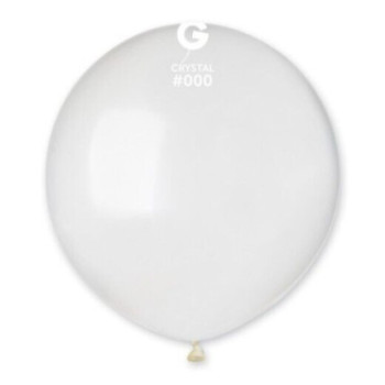 5 Balões latex Brancos  Gemar , 19 polegadas