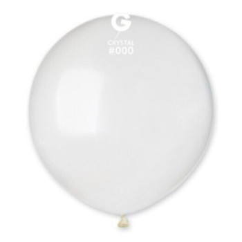 5 Balões latex Brancos  Gemar , 19 polegadas