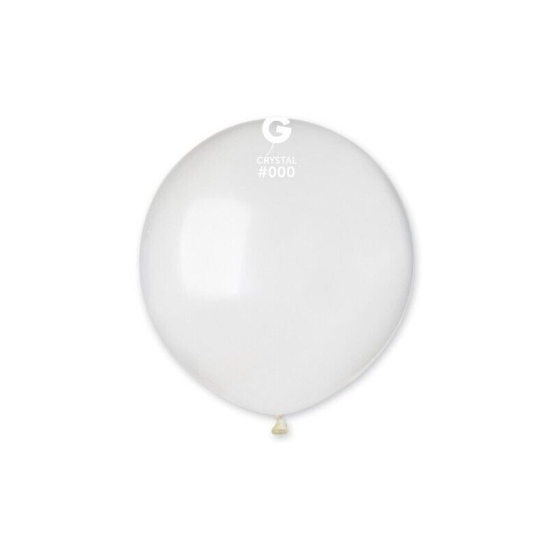 5 Balões latex Brancos  Gemar , 19 polegadas