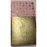 Toalha de mesa  papel 137x274cm Rosa bolas douradas