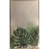 Toalha de mesa papel  120 X180cm branca com folhas