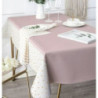 Toalha de mesa papel 120x180cm rosa e branco bolas rose Gold