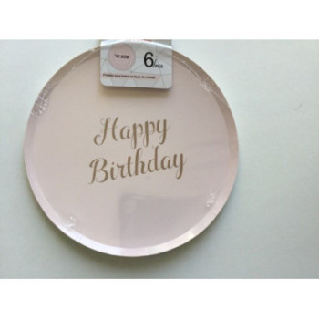 6 pratos 17,5cm happy birthday