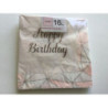 16 guardanapos de papel happy birthday