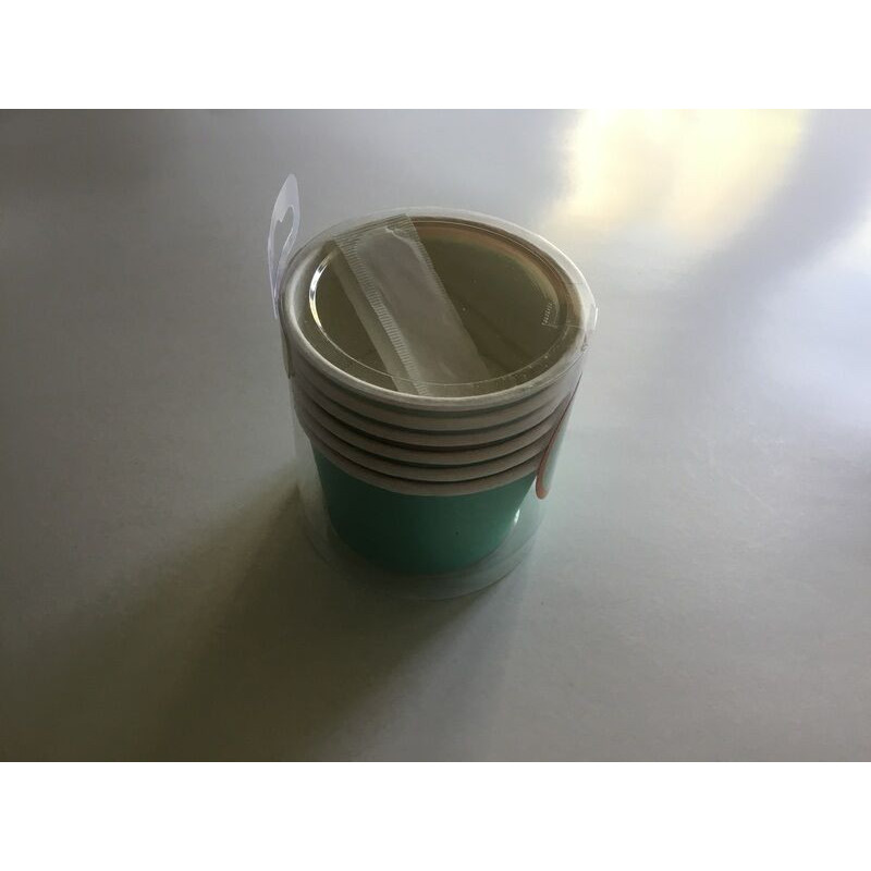 6 taças de papel menta