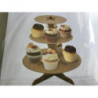 Suporte para cupcakes 25,5x30,5cm kraft bolas douradas