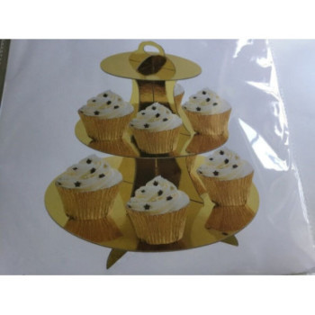 Suporte paracupcakes 30x32,5cm dourado
