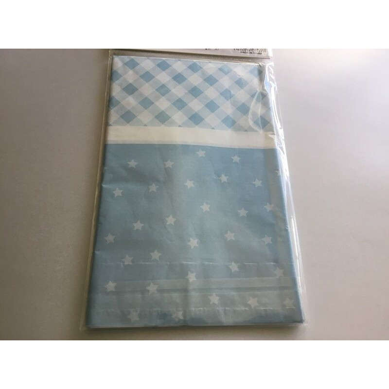 Toalha de mesa Papel azul xadrez estrelinhas brancas