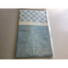 Toalha de mesa Papel azul xadrez estrelinhas brancas
