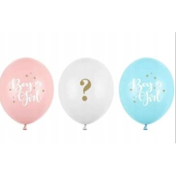 5 Balões latex 12"-30cm , Boy or Girl