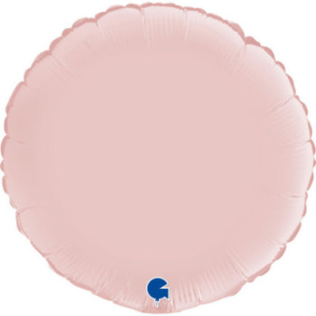Balão Foil Circulo 18" Rosa Pastel