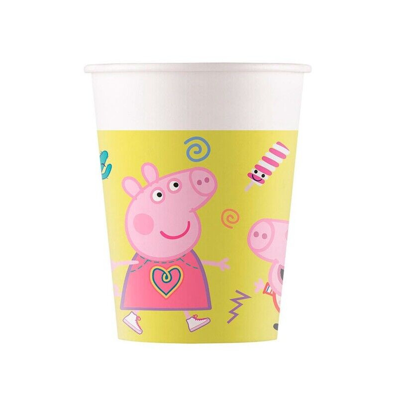 8 Copos Porquinha Peppa 200ml