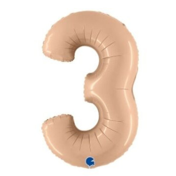 Balão Foil Nº3 Nude