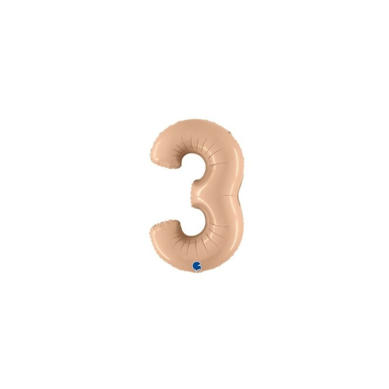 Balão Foil Nº3 Nude