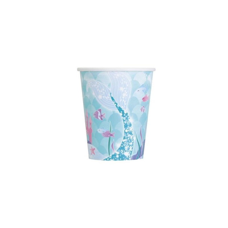 8 Copos de Papel Sereia , 255ml