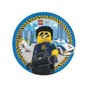 8 Pratos 23cm - Lego city