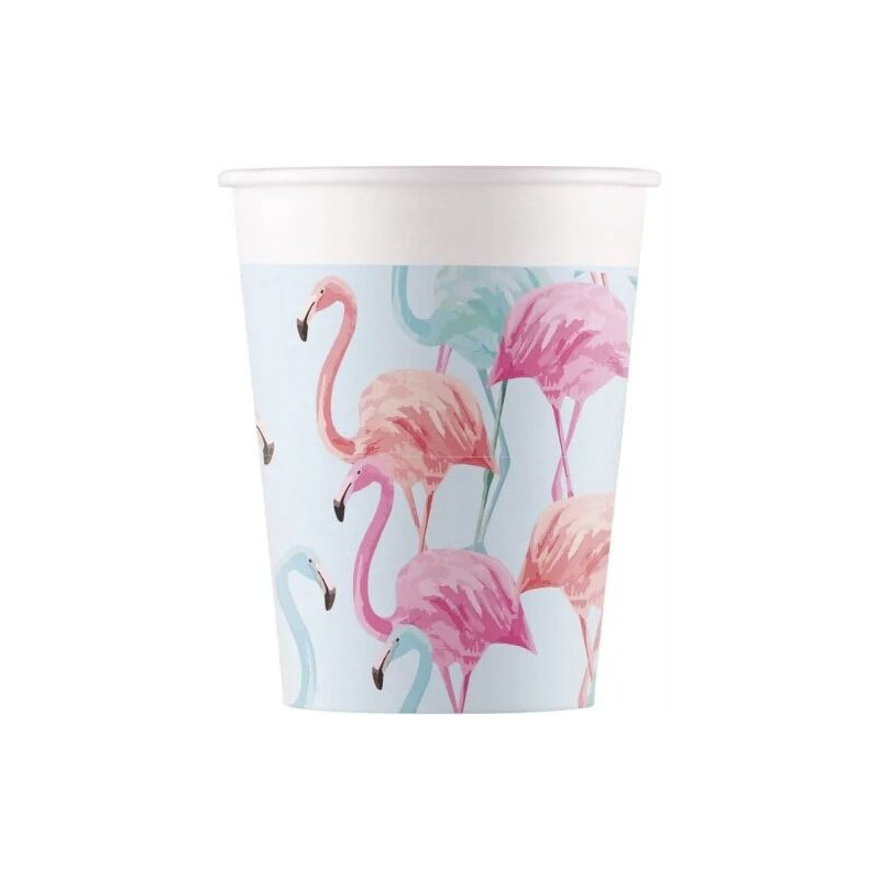 8 Copos 200ml - Tropical Flamingo