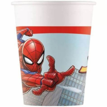 8 Copos 200ml - Homem Aranha