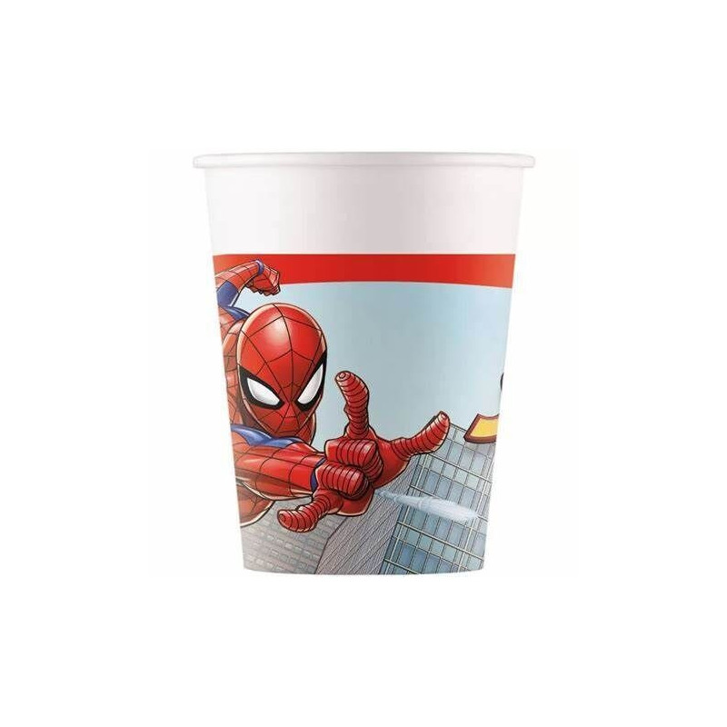 8 Copos 200ml - Homem Aranha