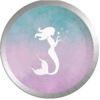 8 Pratos 23cm - Elegant Mermaid