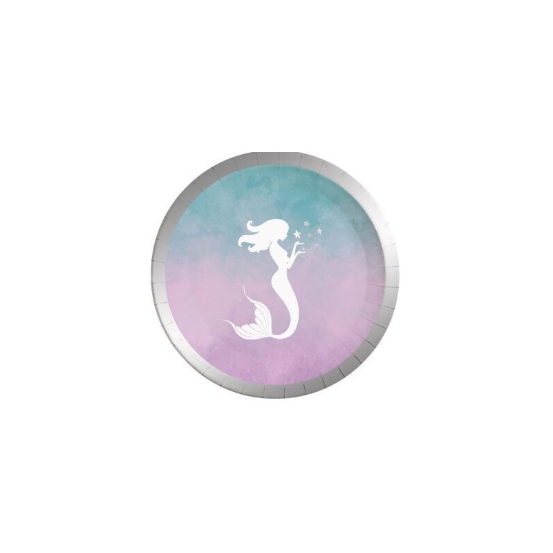 8 Pratos 23cm - Elegant Mermaid
