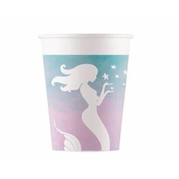 8 Copos 200ml - Elegant Mermaid
