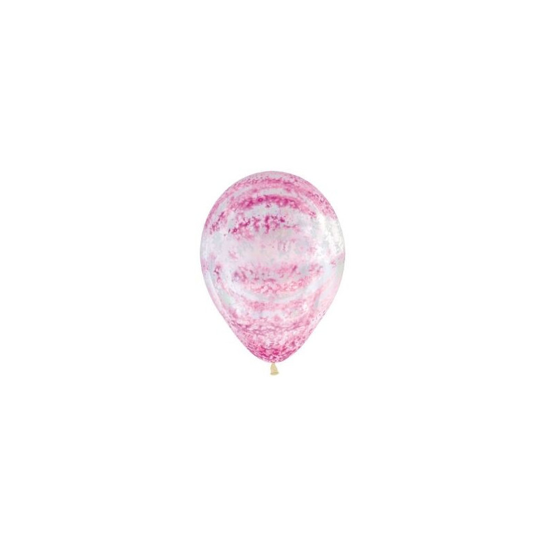 5 Balões  latex sempertex 12" Crystal Clear Graffiti Rose