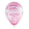 5 Balões  latex sempertex 12" Crystal Clear Graffiti Rose
