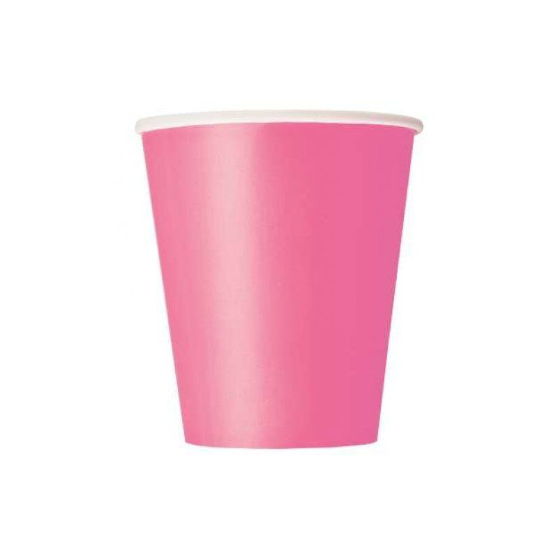 8 Copos Hot Pink , 270ml