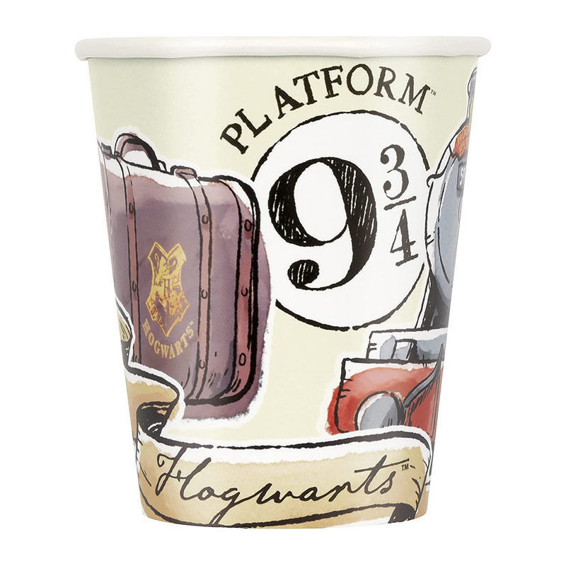 8 Copos de papel Harry Potter, 270ml