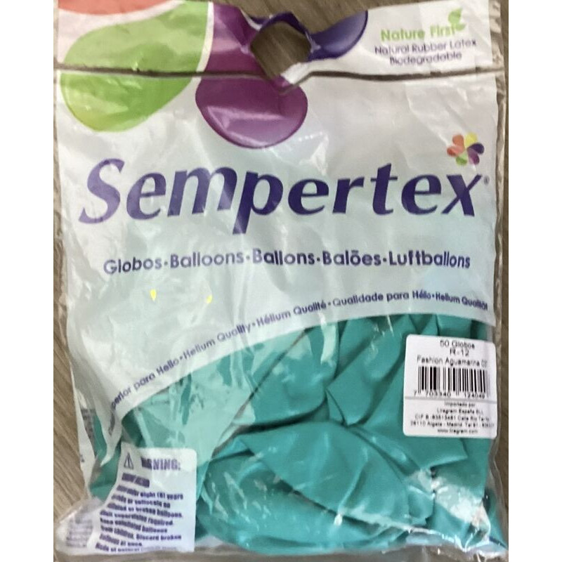 50 Balões 12" Fashion , Aquamarine