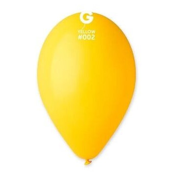 10 Balões latex Gemar 5" - 13cm Baby Yellow
