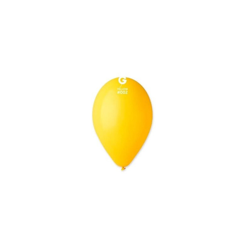 10 Balões latex Gemar 5" - 13cm Baby Yellow