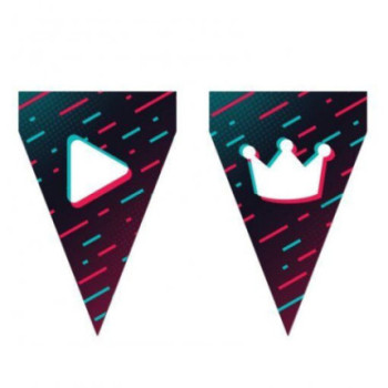 Bandeira triangular 3m Tic Tok