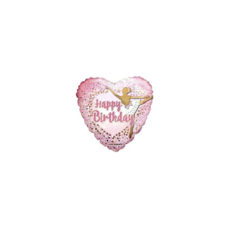 Balão Foil 18 Happy Birthday Bailarina