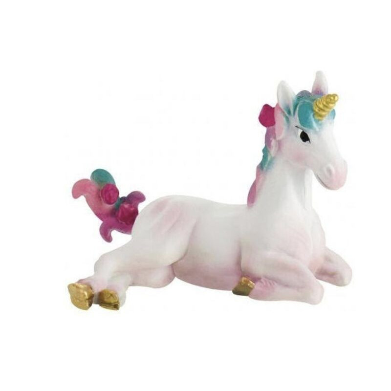 Unicornio deitado Rosa