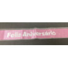 Faixa de feliz aniversário rosa