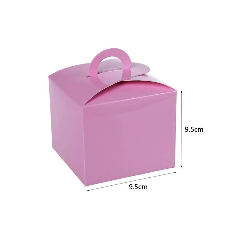 6 caixas embraças rosa  9,5x9,5x8cm