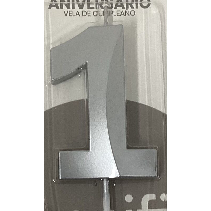 Vela prata 14,5 cm Nº 1