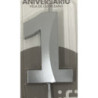 Vela prata 14,5 cm Nº 1