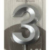 vela 14,5cm prata nº 3